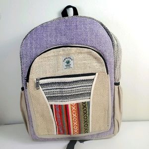 NWOT Handmade Hemp Boho Backpack